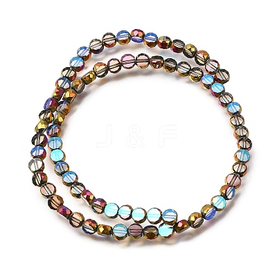 Electroplated Transparent Glass Beads Strands GL-CBA98F0-06B-01-1