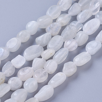 Natural Rainbow Moonstone Beads Strands G-P433-16-1