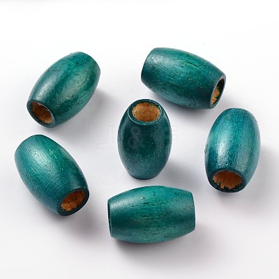 Dyed Barrel Wood Beads WOOD-S619-6-LF-1