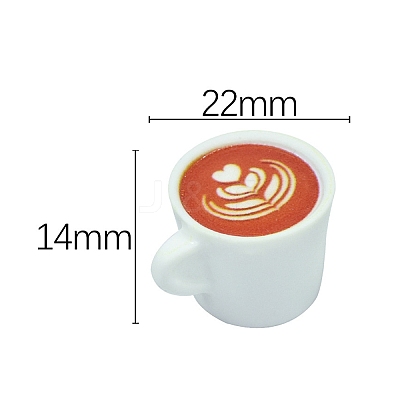Resin Miniature Coffee Cup Ornaments LS-PW-WG14105-02-1