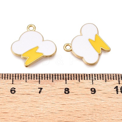 Rack Plating Alloy Enamel Pendants ENAM-T020-22-RS-1