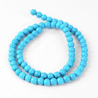 Synthetic Turquoise Beads Strands TURQ-G106-6mm-02F-1