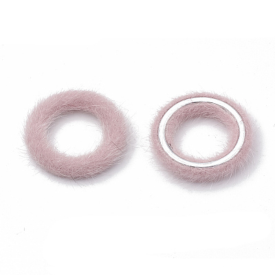 Faux Mink Fur Covered Linking Rings X-WOVE-N009-07I-1