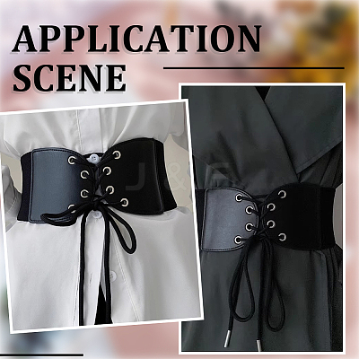 1Pc Imitation Leather Stretch Knot Waist Belts for Women AJEW-CL0002-91B-1