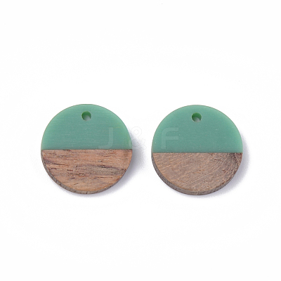 Resin & Walnut Wood Pendants RESI-S358-02C-10-1