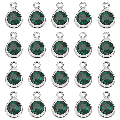 20Pcs Faceted Glass Charms RGLA-TADJ0001-01H-1
