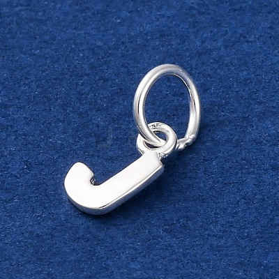 925 Sterling Silver Letter Charms STER-C012-01S-J-1