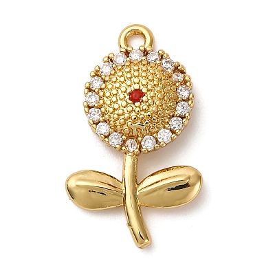 Brass Micro Pave Cubic Zirconia Pendants KK-I276-04G-05-1