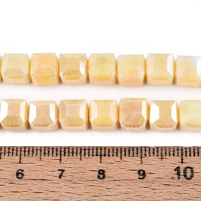 Anti-Tarnish Electroplate Glass Beads Strands GLAA-T025-8mm-10B-1