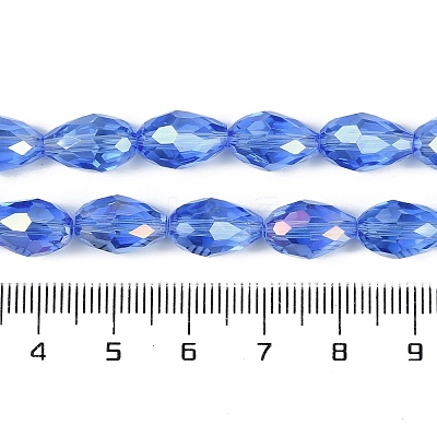 Transparent Electroplate Glass Beads Strands EGLA-N013-T6mm-B10-1