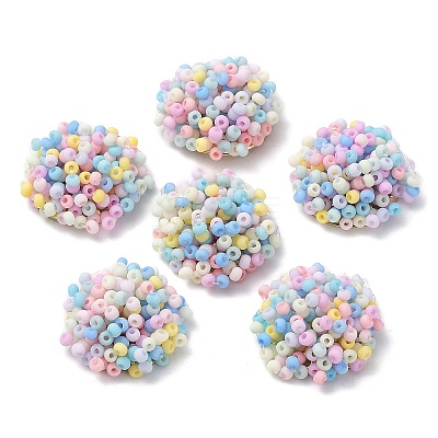 Glass Seed Beaded Cabochons FIND-G058-02A-1