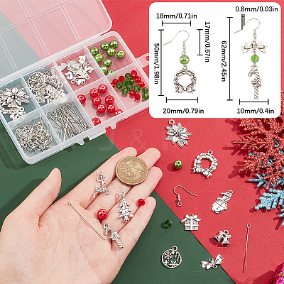 Christmas Theme DIY Earring Making Kit DIY-SC0022-78-1