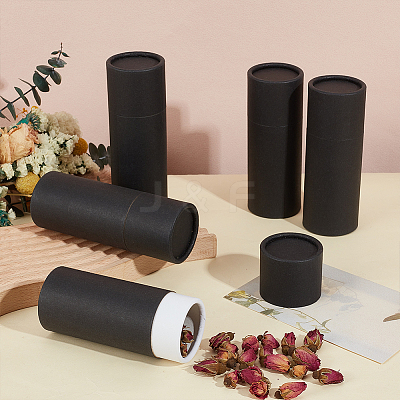 Column Cardboard Paper Essential Oil Bottle Storage Boxes with Caps CON-WH0115-08-1