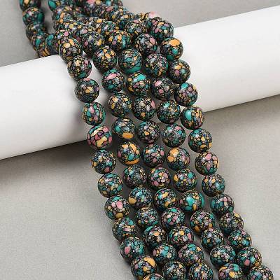Natural Agate Beads Strands G-U030-C01-10mm-1