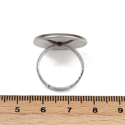 304 Stainless Steel Cuff Ring Components STAS-D372-05P-02D-1