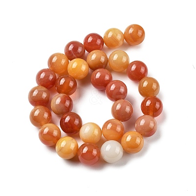 Natural Multi-Color Agate Beads Strands G-A261-B08-14mm-1