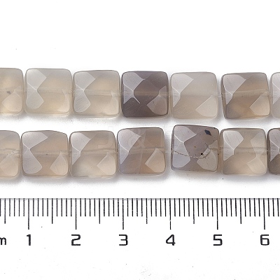 Natural Grey Agate Beads Strands G-K359-B12-01-1