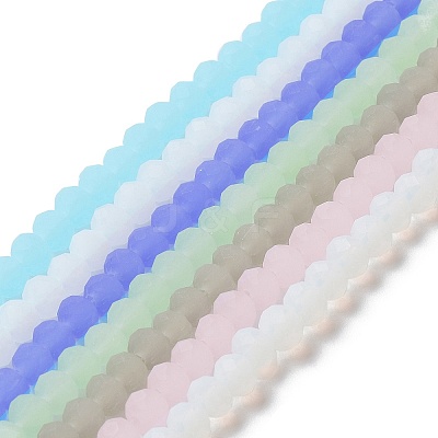 Imitation Jade Solid Color Glass Beads Strands EGLA-A034-J10mm-MD-M-1