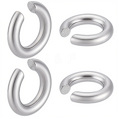 2 Pairs 303 Stainless Steel Cuff Earrings EJEW-BBC0002-25P-1