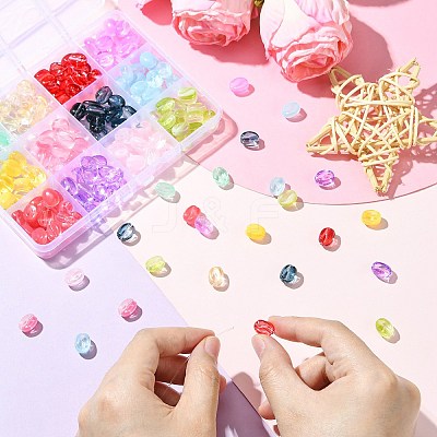 216Pcs 12 Colors Transparent Glass Beads DGLA-CJ0001-04-1