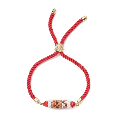 3Pcs 3 Styles Christmas Handmade Glass Seed Beaded Slider Bracelets BJEW-MZ00226-1