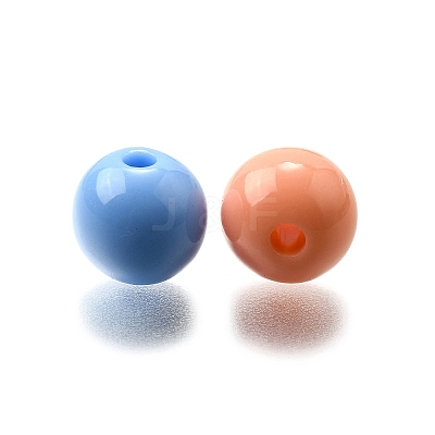 Opaque Acrylic Beads OACR-S071-01B-1