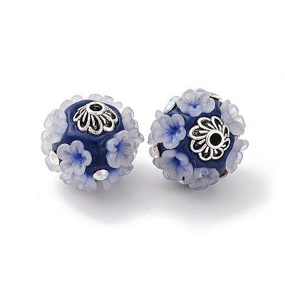 Handmade Resin Indonesia Round Beads IPDL-P005-21AS-01-1