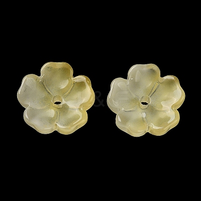 Dyed & Heated Gradient Color Glass Bead Cap GLAA-D307-01J-1