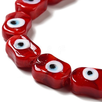 Handmade Evil Eye Lampwork Beads Strands LAMP-G154-02H-1
