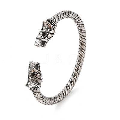 Viking 304 Stainless Steel Open Cuff Bangles for Men BJEW-U001-07B-G-1