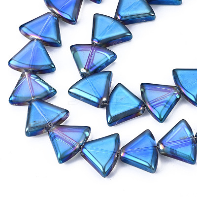 Electroplate Glass Beads Strands EGLA-N008-002-1