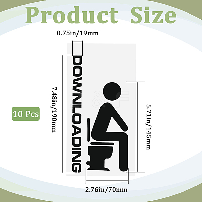 Toilet Wall Plastic Stickers AJEW-WH20023-04-1