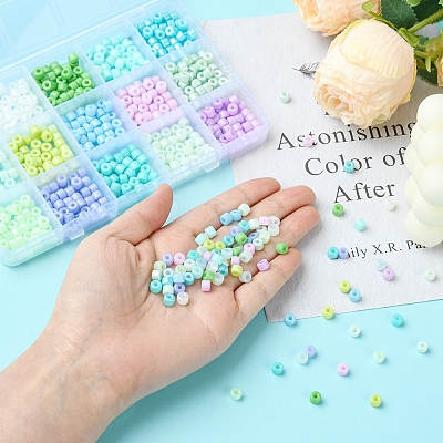 DIY Column Glass Seed Beads Bracelets Making Kits SEED-FS0001-38-1