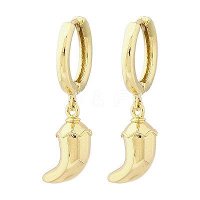 Chili Brass Hoop Earrings EJEW-Q015-17G-1