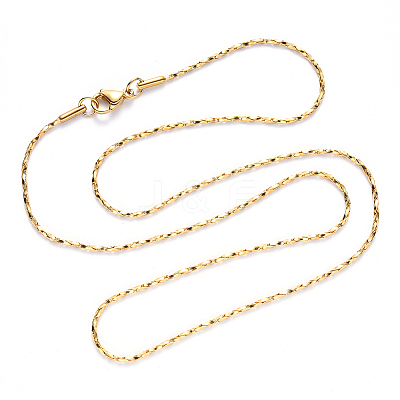 PVD Vacuum Plating 304 Stainless Steel Boston Link Chain Necklace NJEW-S420-006A-G-1