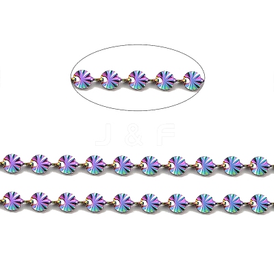 Ion Plating(IP) 304 Stainless Steel Flower Link Chains STAS-B041-08MC-1