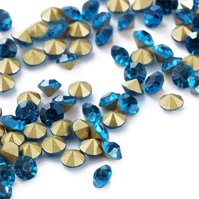 Pointed Back Glass Rhinestone Cabochons RGLA-C003-01A-04-1