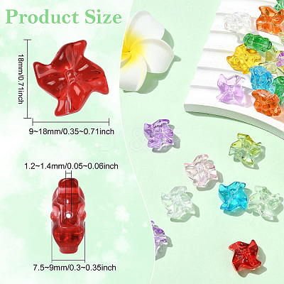 100Pcs 11 Colors Handmade Lampwork & Beads LAMP-CJ0002-89-1