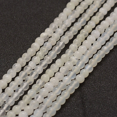 Natural White Moonstone Bead Strands G-G970-37-4mm-1