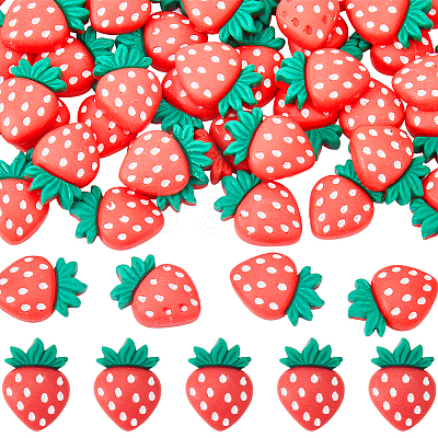 50Pcs Opaque Resin Decoden Cabochons RESI-SC0005-70-1