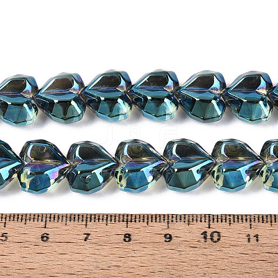 Electroplate Transparent Glass Beads Strands EGLA-B012-AB18-1