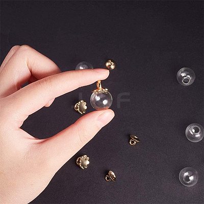 Glass Bottle Pendant Makings Sets DIY-PH0020-47LG-1