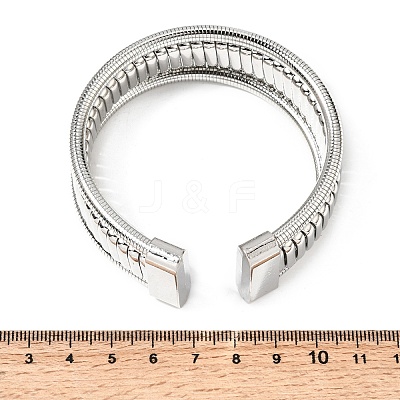 Iron Multi-strand Snake Chain Cuff Bangles for Women BJEW-P390-01A-P-1