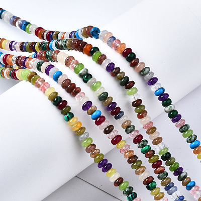 Natural & Synthetic Mixed Stone Beads Strands G-S366-124-1