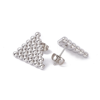 Non-Tarnish 304 Stainless Steel Triangle Stud Earrings for Women EJEW-E199-18P-1