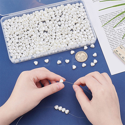 500Pcs ABS Plastic Imitation Pearl Beads KY-AR0001-45-1