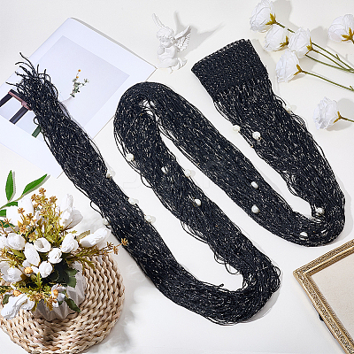 Polyester & Plastic Pearl Door String Curtain AJEW-WH20128-053A-1