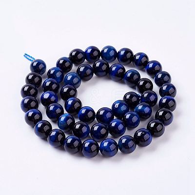 Natural Tiger Eye Bead Strands G-P276-03-8mm-1
