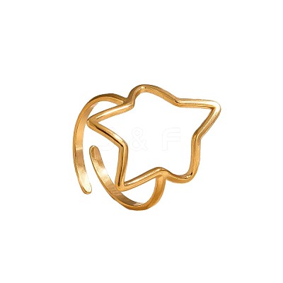 304 Stainless Steel Open Cuff Rings for Women WGE4013-01-1