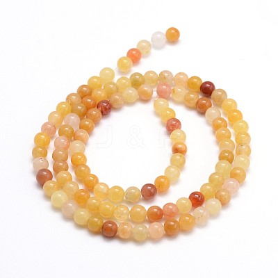 Natural Topaz Jade Round Bead Strands G-J303-02-8mm-1